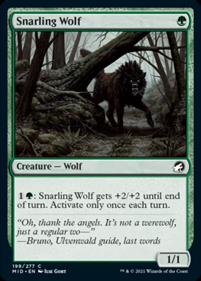 Snarling Wolf [Innistrad: Midnight Hunt] | Webway Games