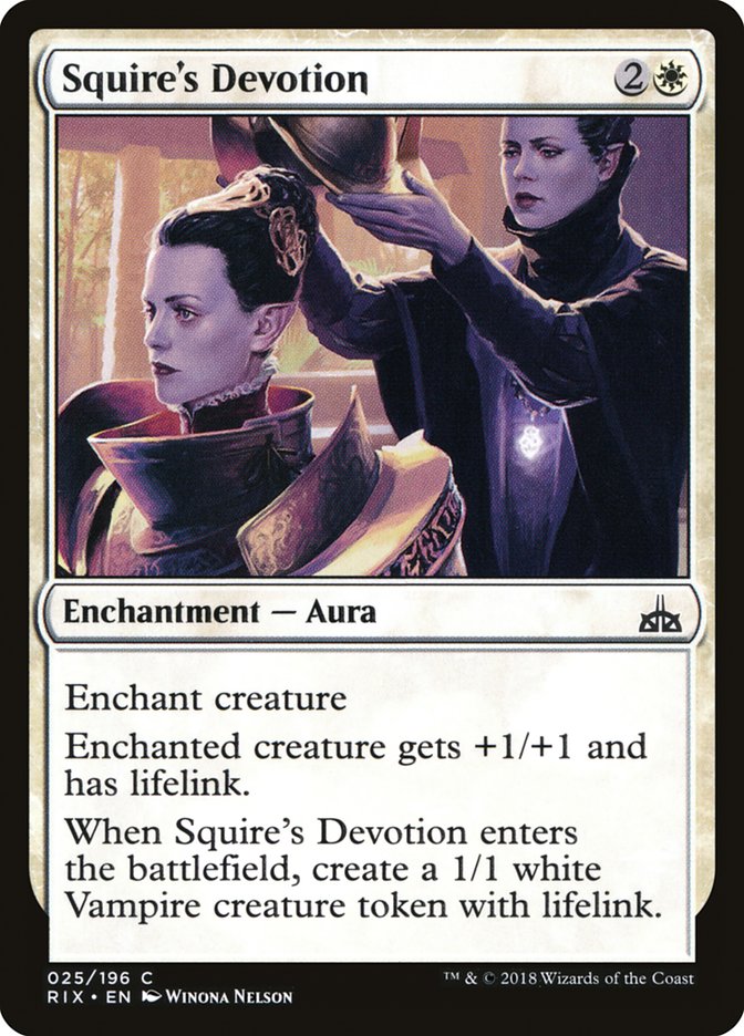 Squire's Devotion [Rivals of Ixalan] | Webway Games
