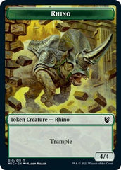 Rhino // Wolf Double-sided Token [Innistrad: Midnight Hunt Commander] | Webway Games