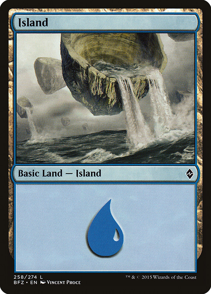 Island (#258a) [Battle for Zendikar] | Webway Games