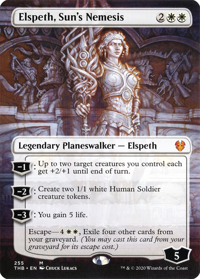 Elspeth, Sun's Nemesis (Borderless) [Theros Beyond Death] | Webway Games