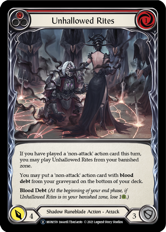Unhallowed Rites (Red) [U-MON159] Unlimited Normal | Webway Games