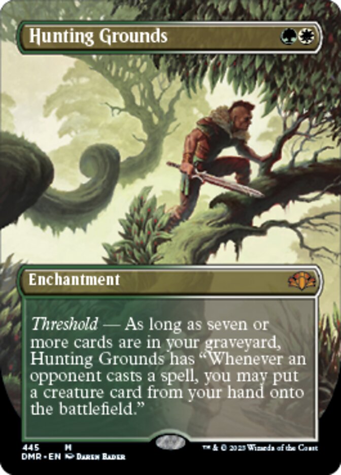 Hunting Grounds (Borderless Alternate Art) [Dominaria Remastered] | Webway Games