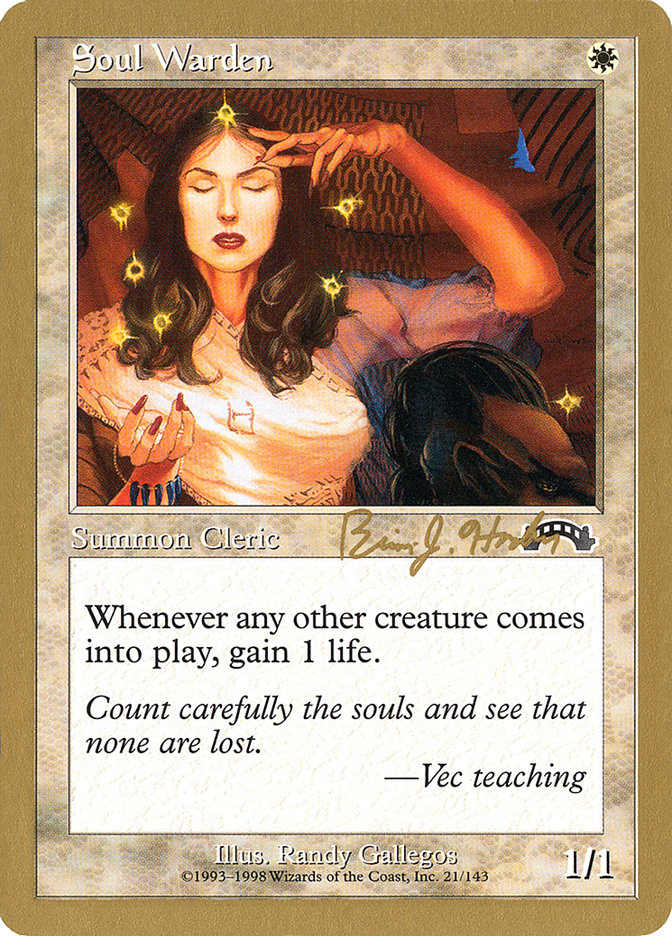 Soul Warden (Brian Hacker) [World Championship Decks 1998] | Webway Games