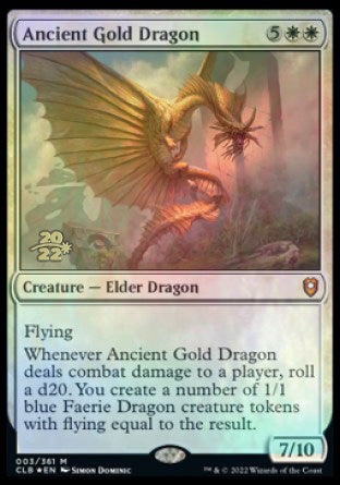 Ancient Gold Dragon [Commander Legends: Battle for Baldur's Gate Prerelease Promos] | Webway Games