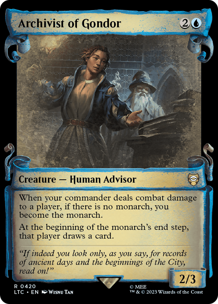 Archivist of Gondor [The Lord of the Rings: Tales of Middle-Earth Commander Showcase Scrolls] | Webway Games