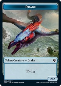 Drake // Goblin Warrior Double-sided Token [Commander 2020 Tokens] | Webway Games
