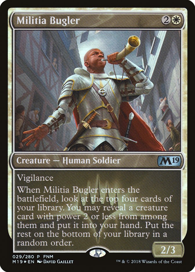 Militia Bugler (FNM) [Core Set 2019 Promos] | Webway Games
