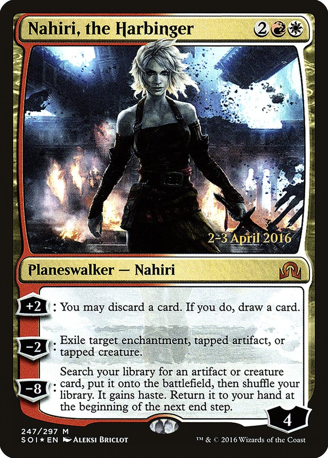 Nahiri, the Harbinger (Prerelease) [Shadows over Innistrad Prerelease Promos] | Webway Games