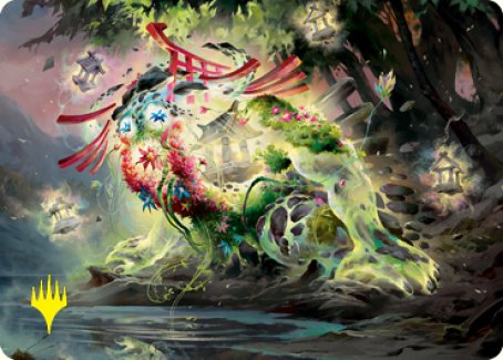 Go-Shintai of Life's Origin Art Card (Gold-Stamped Signature) [Kamigawa: Neon Dynasty Art Series] | Webway Games