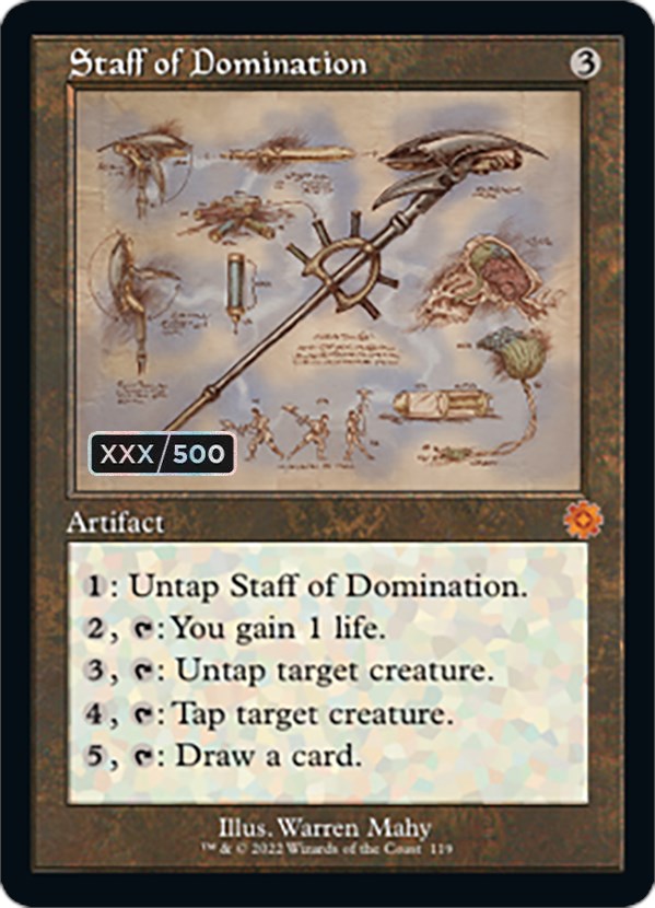 Staff of Domination (Retro Schematic) (Serial Numbered) [The Brothers' War Retro Artifacts] | Webway Games