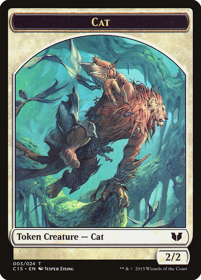 Cat // Zombie Double-Sided Token [Commander 2015 Tokens] | Webway Games