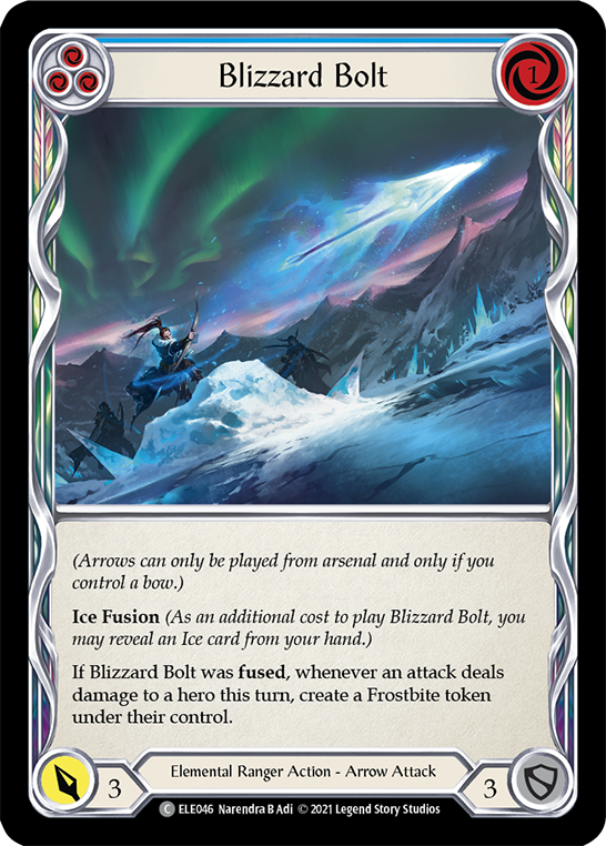 Blizzard Bolt (Blue) [ELE046] (Tales of Aria)  1st Edition Rainbow Foil | Webway Games