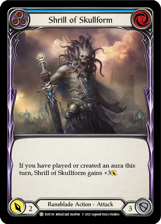 Shrill of Skullform (Blue) [EVR118] (Everfest)  1st Edition Rainbow Foil | Webway Games