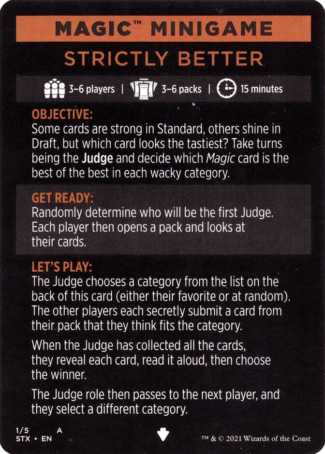 Strictly Better (Magic Minigame) [Strixhaven: School of Mages Minigame] | Webway Games