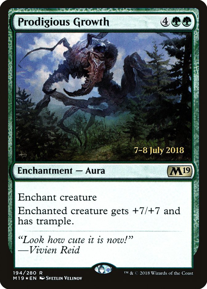 Prodigious Growth  [Core Set 2019 Prerelease Promos] | Webway Games
