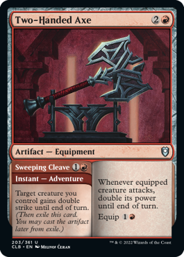 Two-Handed Axe // Sweeping Cleave [Commander Legends: Battle for Baldur's Gate] | Webway Games