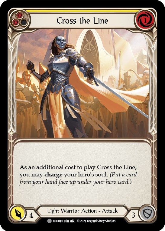 Cross the Line (Yellow) [BOL019] (Monarch Boltyn Blitz Deck) | Webway Games