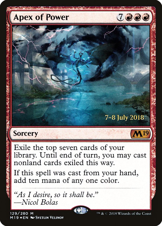 Apex of Power  (Prerelease) [Core Set 2019 Prerelease Promos] | Webway Games