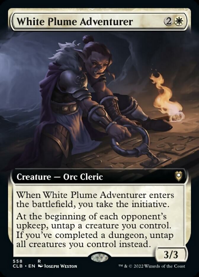 White Plume Adventurer (Extended Art) [Commander Legends: Battle for Baldur's Gate] | Webway Games