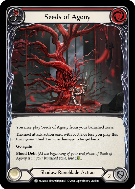 Seeds of Agony (Red) [MON183] 1st Edition Normal | Webway Games