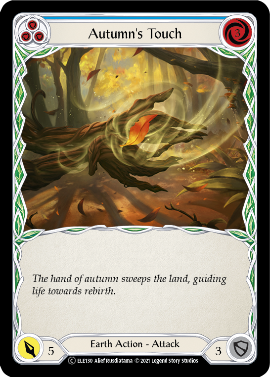 Autumn's Touch (Blue) [U-ELE130] Unlimited Rainbow Foil | Webway Games