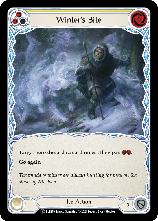 Winter's Bite (Yellow) [U-ELE170] Unlimited Rainbow Foil | Webway Games