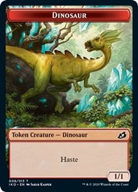 Dinosaur // Human Soldier (005) Double-sided Token [Ikoria: Lair of Behemoths Tokens] | Webway Games