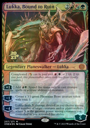 Lukka, Bound to Ruin [Phyrexia: All Will Be One Prerelease Promos] | Webway Games