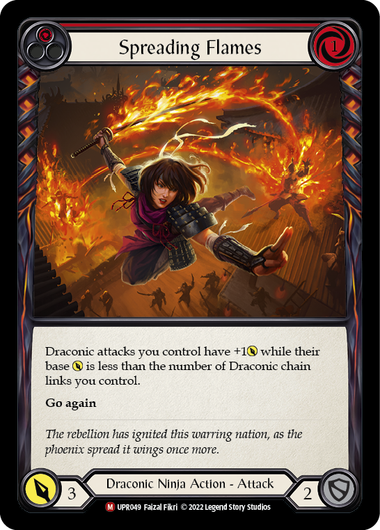 Spreading Flames [UPR049] (Uprising)  Rainbow Foil | Webway Games