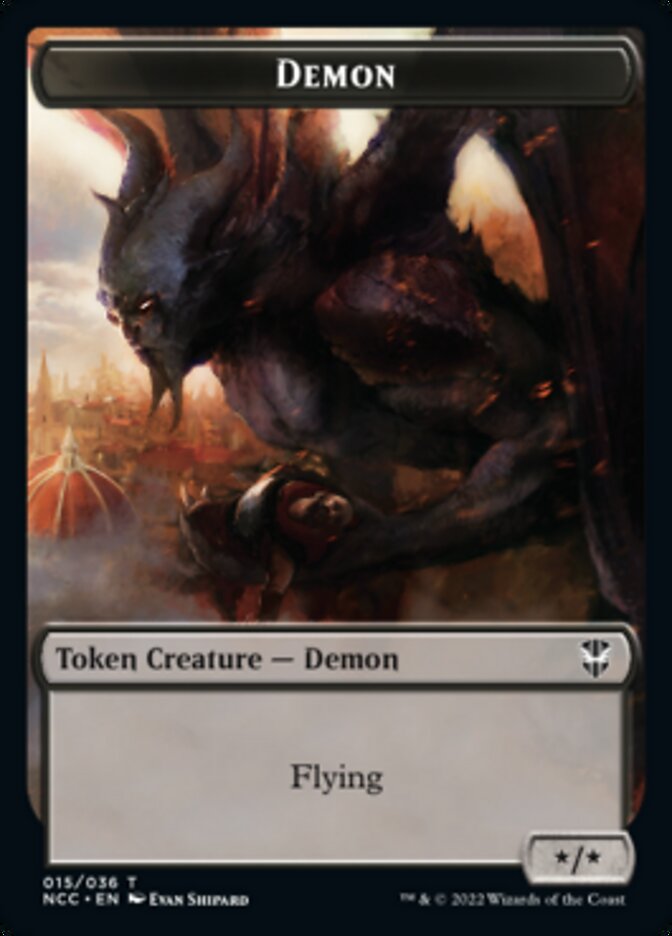 Demon // Copy Double-sided Token [Streets of New Capenna Commander Tokens] | Webway Games