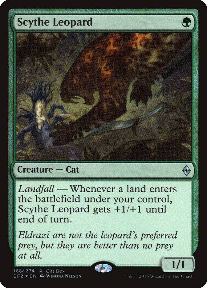 Scythe Leopard (Gift Box) [Battle for Zendikar Promos] | Webway Games