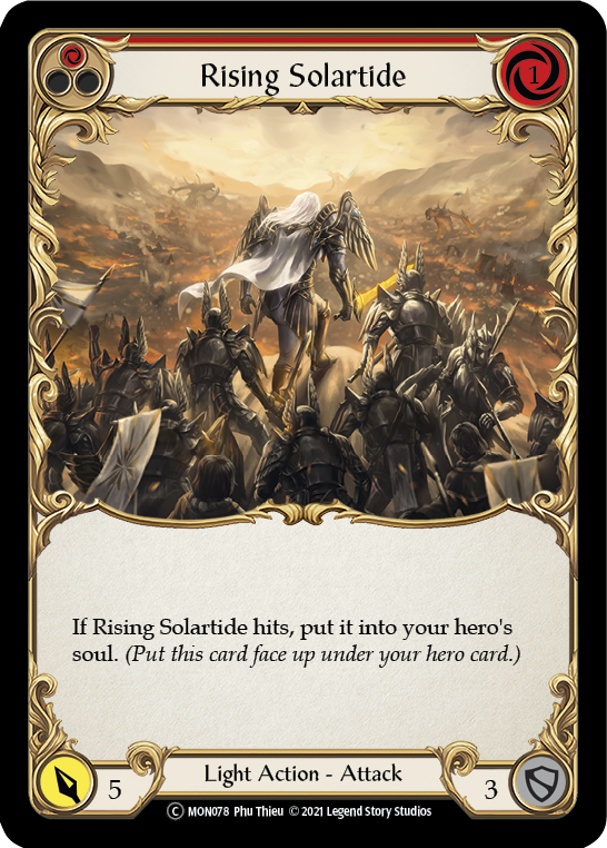 Rising Solartide (Red) (Rainbow Foil) [U-MON078-RF] Unlimited Rainbow Foil | Webway Games