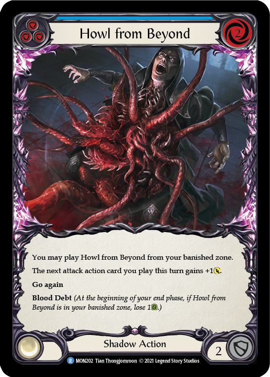 Howl from Beyond (Blue) (Rainbow Foil) [MON202-RF] 1st Edition Rainbow Foil | Webway Games