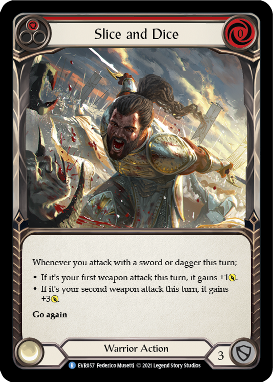 Slice and Dice (Red) [EVR057] (Everfest)  1st Edition Rainbow Foil | Webway Games