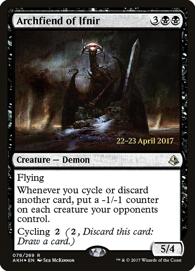 Archfiend of Ifnir  (Prerelease) [Amonkhet Prerelease Promos] | Webway Games