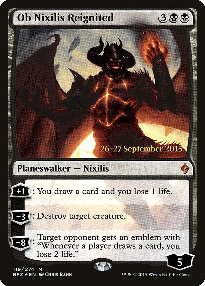 Ob Nixilis Reignited  (Prerelease) [Battle for Zendikar Prerelease Promos] | Webway Games