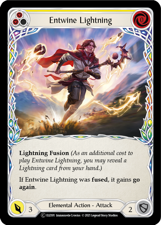 Entwine Lightning (Yellow) [U-ELE101] Unlimited Rainbow Foil | Webway Games