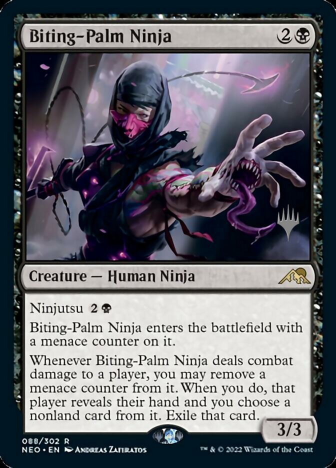 Biting-Palm Ninja (Promo Pack) [Kamigawa: Neon Dynasty Promos] | Webway Games