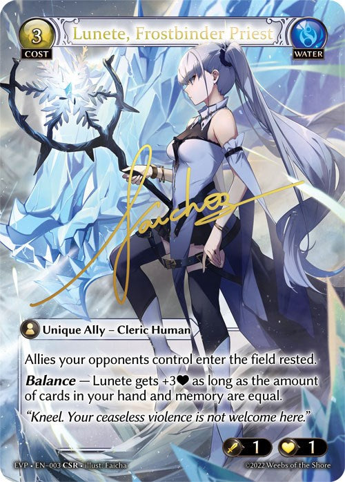 Lunete, Frostbinder Priest (3) [Dawn of Ashes: Event Pack] | Webway Games