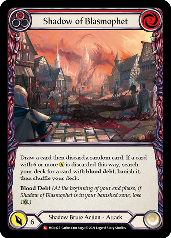 Shadow of Blasmophet (Rainbow Foil) [MON125-RF] 1st Edition Rainbow Foil
