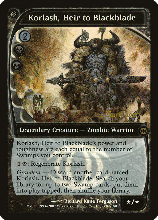 Korlash, Heir to Blackblade [Future Sight Promos] | Webway Games