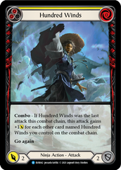 Hundred Winds (Yellow) [EVR042] (Everfest)  1st Edition Extended Art Rainbow Foil | Webway Games