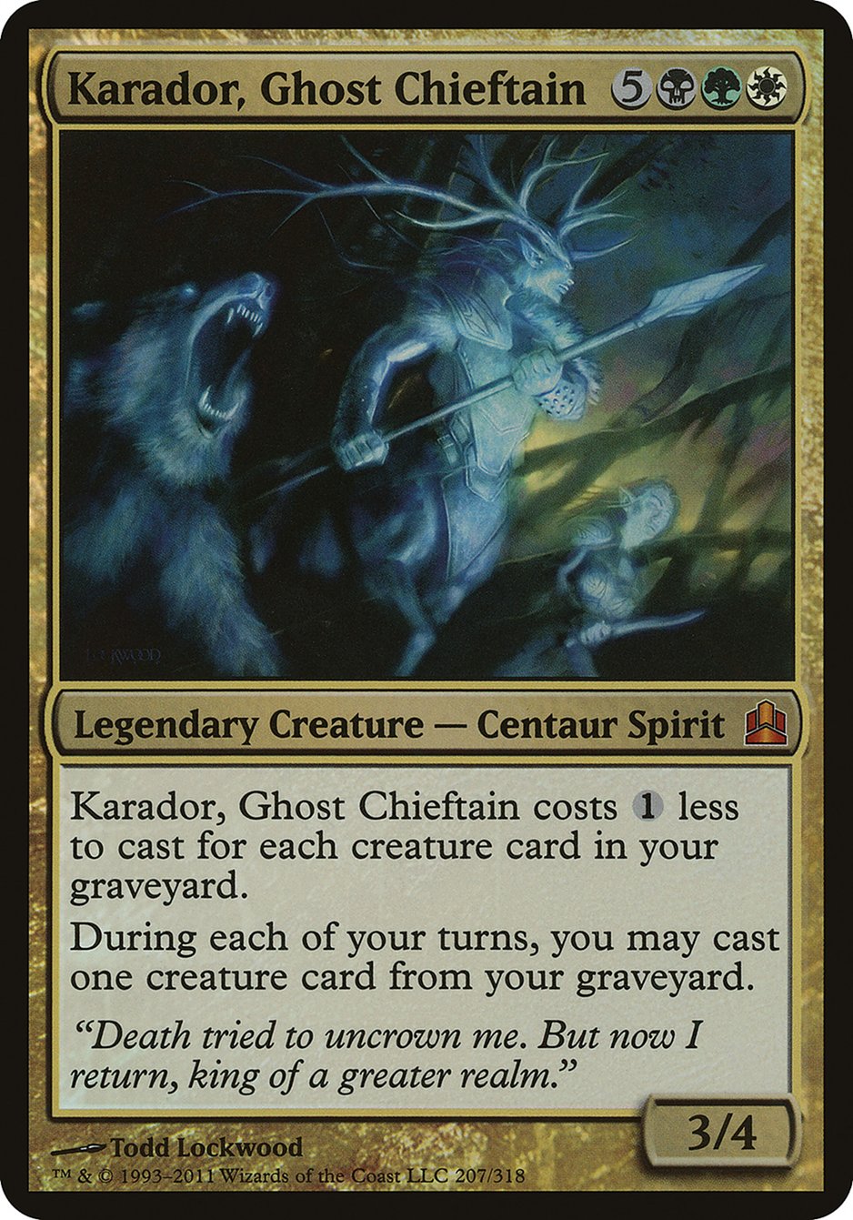 Karador, Ghost Chieftain (Oversized) [Commander 2011 Oversized] | Webway Games