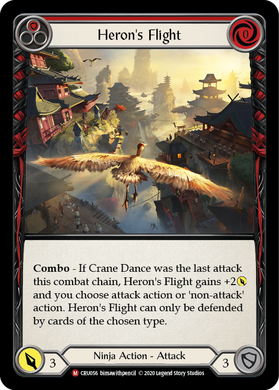 Heron's Flight [CRU056] 1st Edition Rainbow Foil | Webway Games