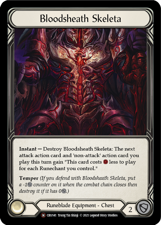 Bloodsheath Skeleta (Rainbow Foil) [CRU141-RF] Unlimited Rainbow Foil | Webway Games