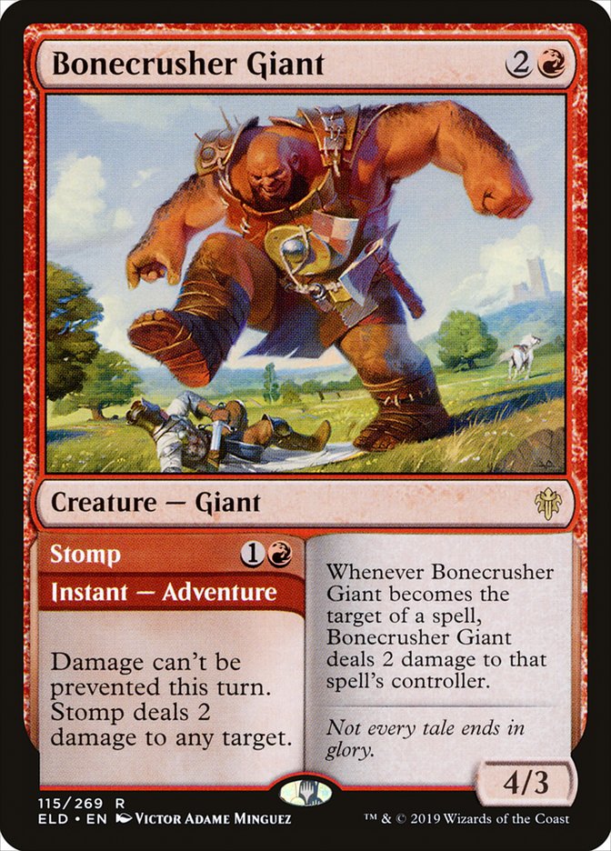 Bonecrusher Giant // Stomp [Throne of Eldraine] | Webway Games