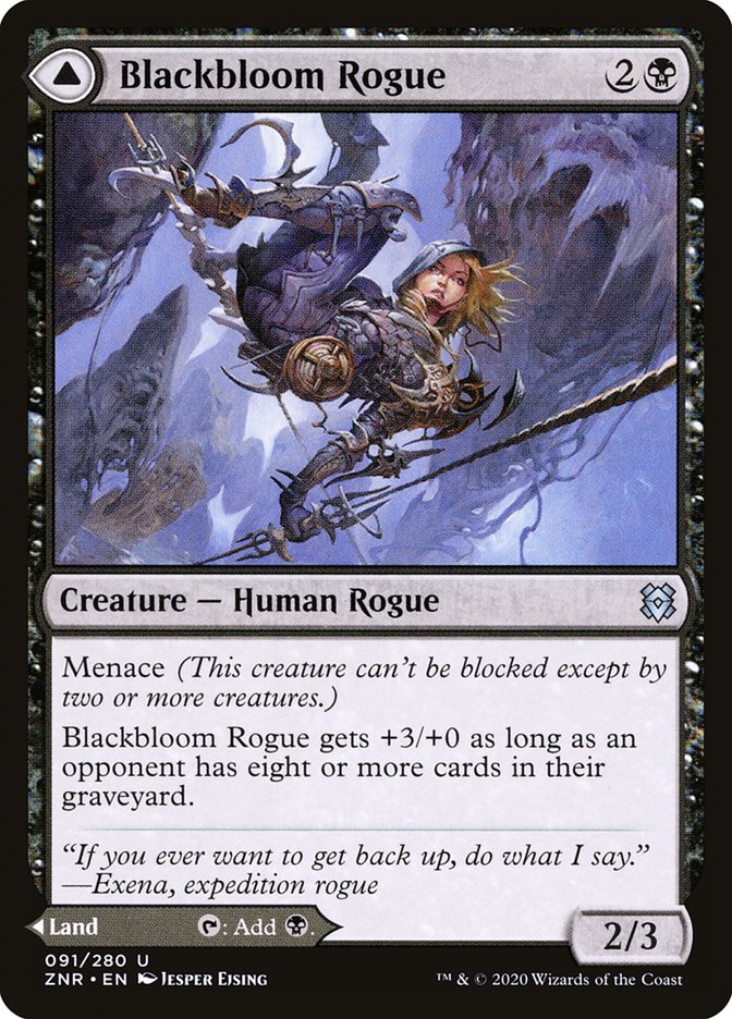 Blackbloom Rogue // Blackbloom Bog [Zendikar Rising] | Webway Games