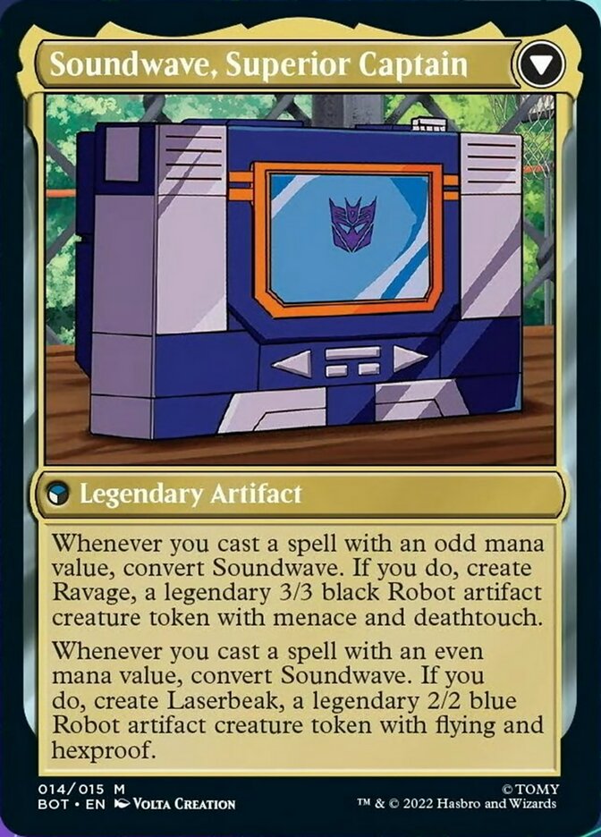 Soundwave, Sonic Spy // Soundwave, Superior Captain [Universes Beyond: Transformers] | Webway Games