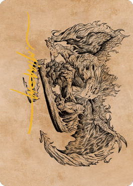 Miirym, Sentinel Wyrm Art Card (Gold-Stamped Signature) [Commander Legends: Battle for Baldur's Gate Art Series] | Webway Games